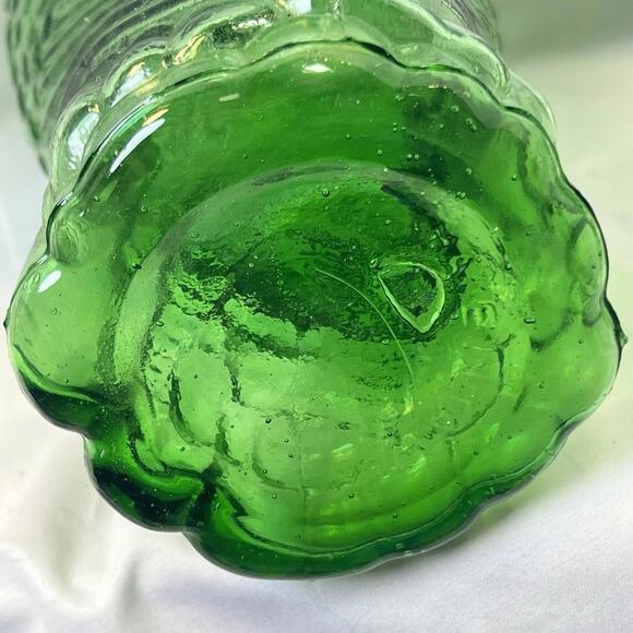 Vintage Green Glass Eagle Decanter. EUC. 11" 2 Available - Picture 3 of 9